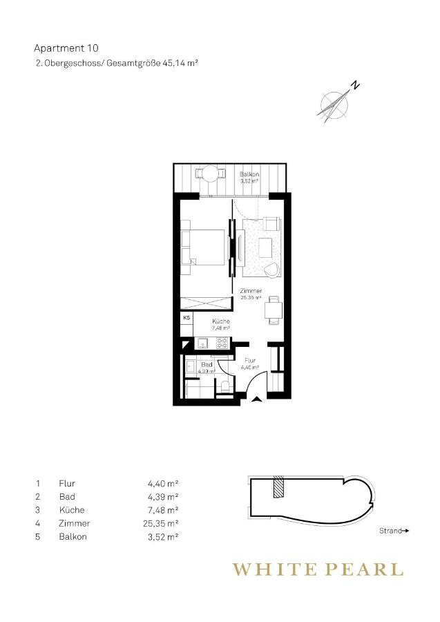 White Pearl Apartment 2.10 티멘도르프스트랜드 외부 사진